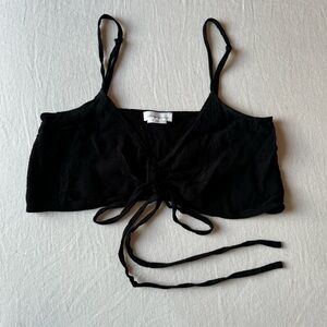 Lovers + Friends Black Cropped Tank